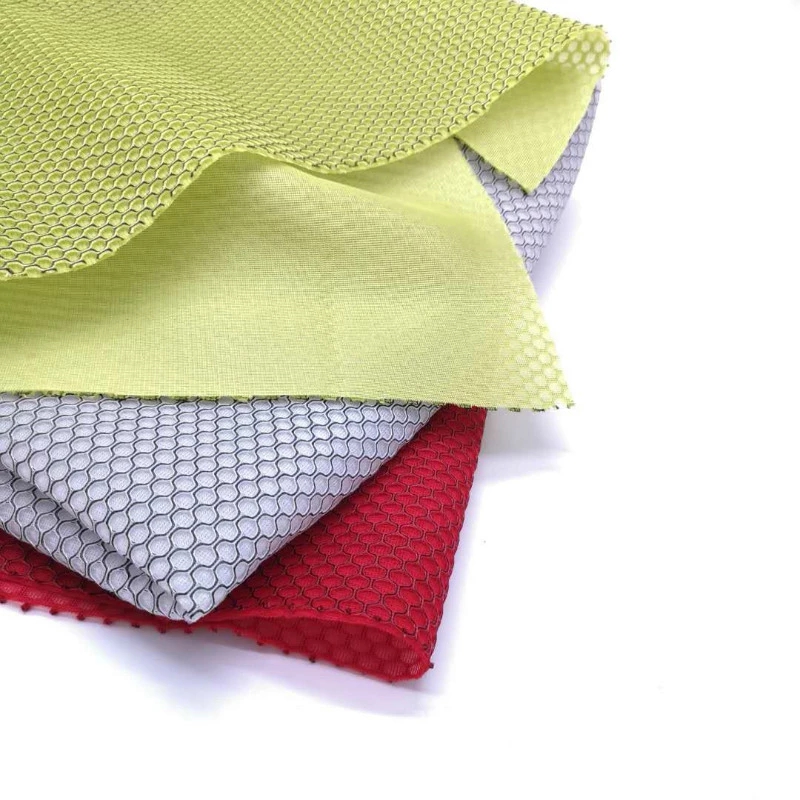 Yellow Breathable Polyester Car Seat Mesh Fabric from China