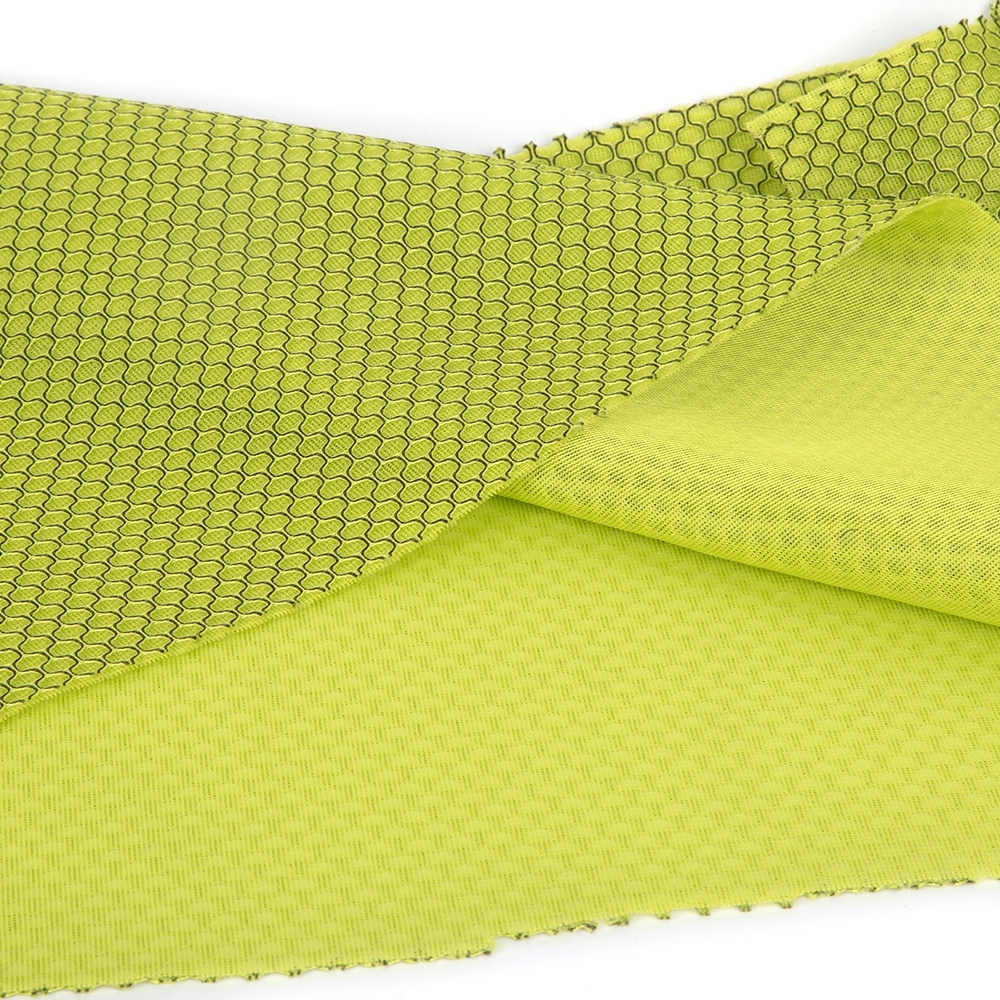 Yellow Breathable Polyester Car Seat Mesh Fabric from China